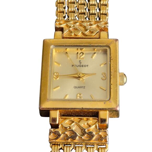 Peugeot Women Gold Tone 5 Chain Bracelet Watch – Boho Retro Y2K Whimsy Classic - Picture 5 of 10